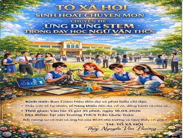 Tổ Xã hội tổ chức hoạt động stem môn ngữ văn